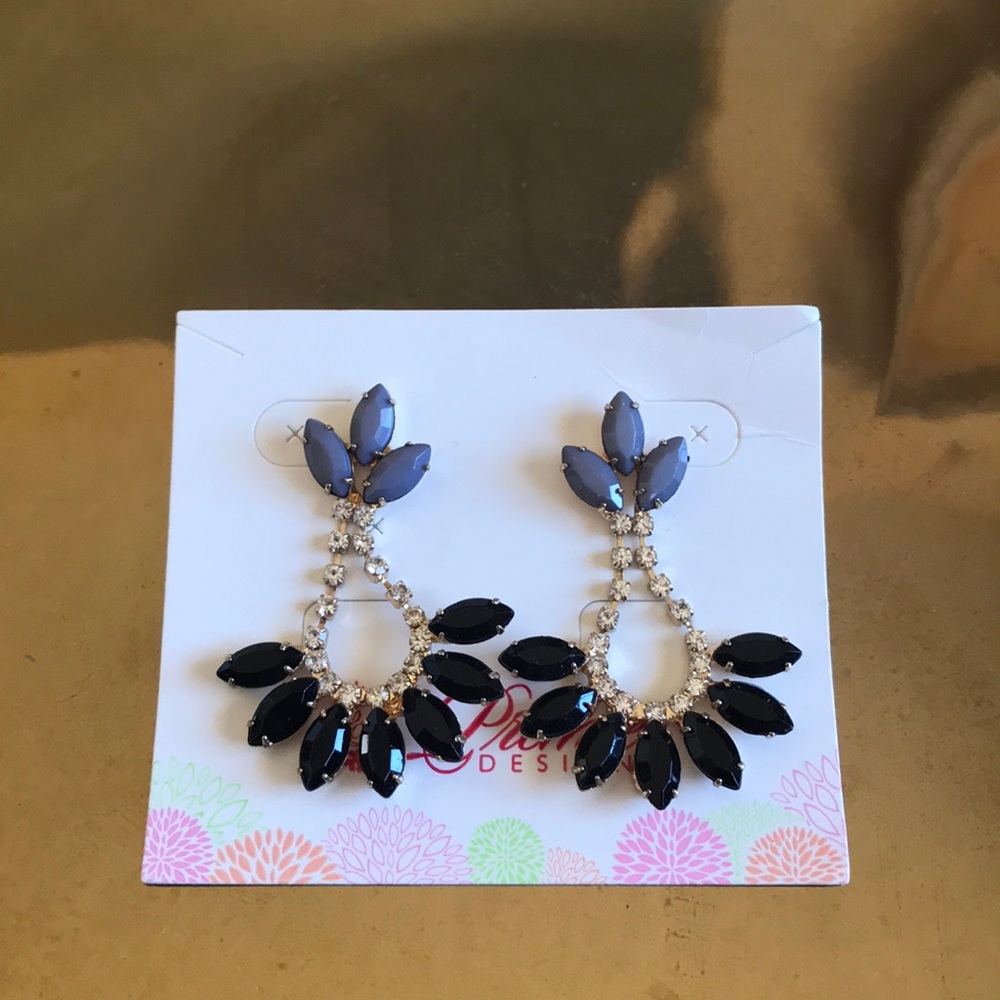 Black, Gray and Gold Earrings